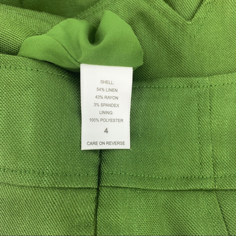 NY & CO Skirt Hi-Low Ruffled Hem Linen Green: 4 - Picture 8 of 8